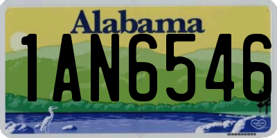 AL license plate 1AN6546