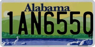 AL license plate 1AN6550