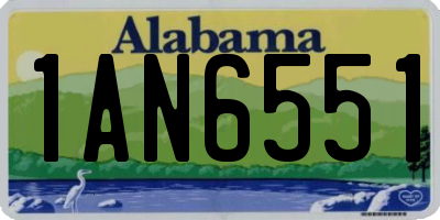 AL license plate 1AN6551