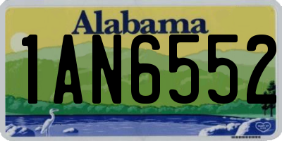 AL license plate 1AN6552