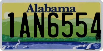 AL license plate 1AN6554