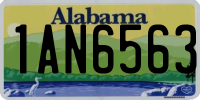 AL license plate 1AN6563