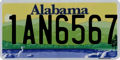 AL license plate 1AN6567