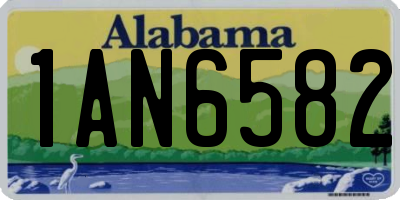 AL license plate 1AN6582