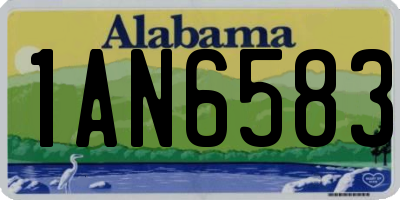 AL license plate 1AN6583