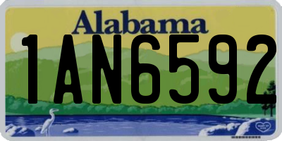 AL license plate 1AN6592