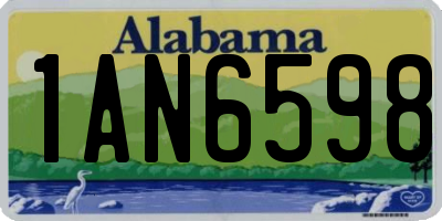 AL license plate 1AN6598