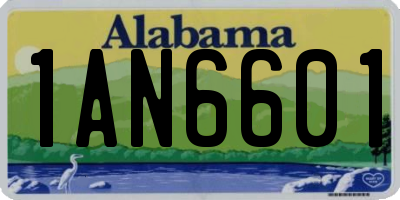 AL license plate 1AN6601