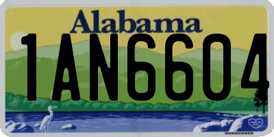 AL license plate 1AN6604