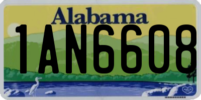 AL license plate 1AN6608