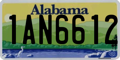 AL license plate 1AN6612