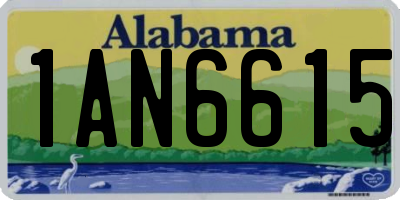 AL license plate 1AN6615