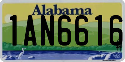 AL license plate 1AN6616