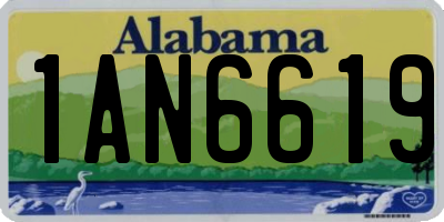 AL license plate 1AN6619