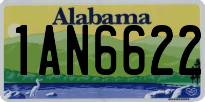 AL license plate 1AN6622