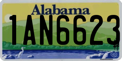 AL license plate 1AN6623