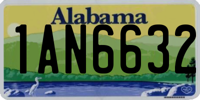 AL license plate 1AN6632
