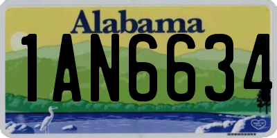 AL license plate 1AN6634