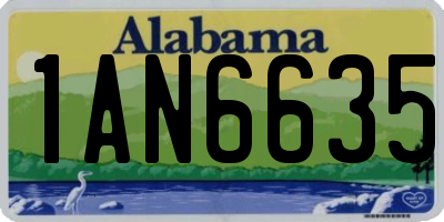 AL license plate 1AN6635