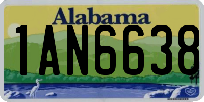 AL license plate 1AN6638