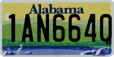 AL license plate 1AN6640