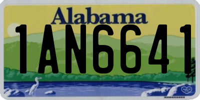 AL license plate 1AN6641