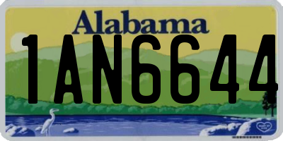 AL license plate 1AN6644