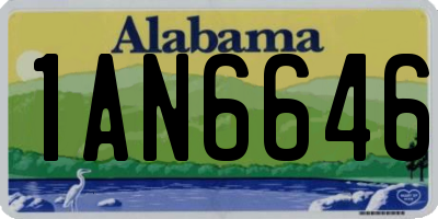 AL license plate 1AN6646