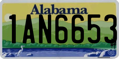 AL license plate 1AN6653