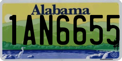 AL license plate 1AN6655