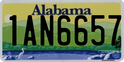 AL license plate 1AN6657
