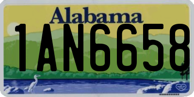 AL license plate 1AN6658