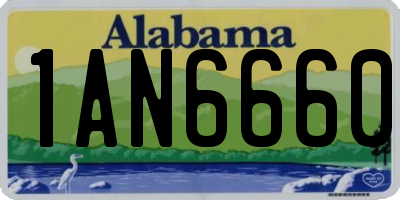 AL license plate 1AN6660