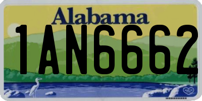 AL license plate 1AN6662