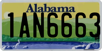 AL license plate 1AN6663