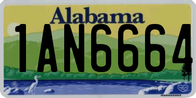 AL license plate 1AN6664