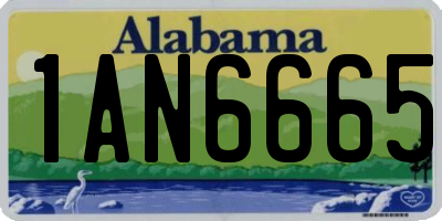 AL license plate 1AN6665