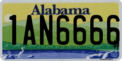 AL license plate 1AN6666