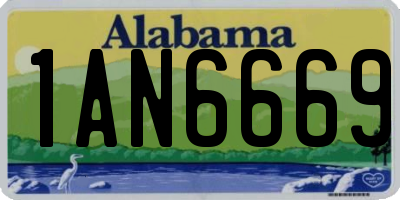 AL license plate 1AN6669