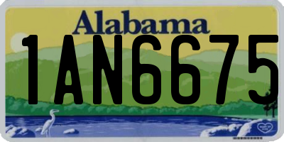 AL license plate 1AN6675