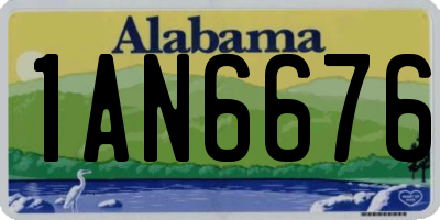 AL license plate 1AN6676