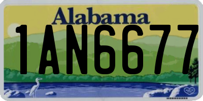 AL license plate 1AN6677