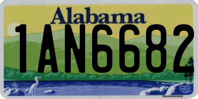 AL license plate 1AN6682