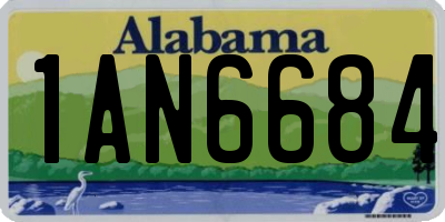 AL license plate 1AN6684