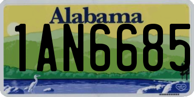 AL license plate 1AN6685