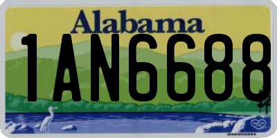 AL license plate 1AN6688