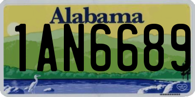 AL license plate 1AN6689