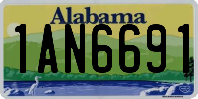 AL license plate 1AN6691