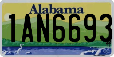 AL license plate 1AN6693