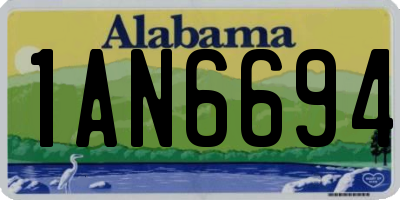 AL license plate 1AN6694